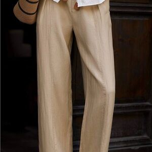 Elegant Tan Women's Trousers